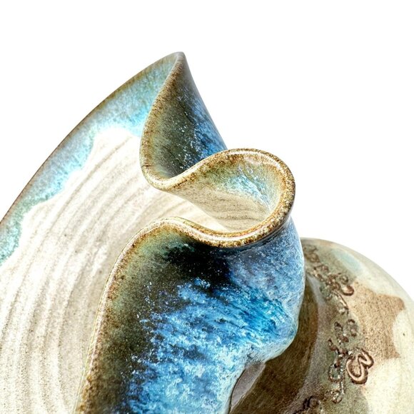 Stoneware Michigan Artisan Made Pitcher 1992 Vintage Sam Machulis Signed - Picture 6 of 11